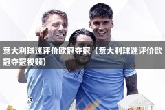 意大利球迷评价欧冠夺冠（意大利球迷评价欧冠夺冠视频）